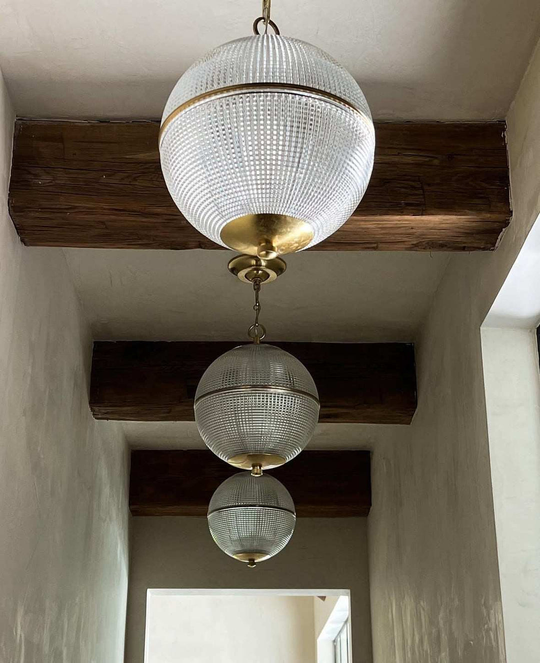Crystal Globe Pendant Light - Elegant Glass & Brass Interior Light ...