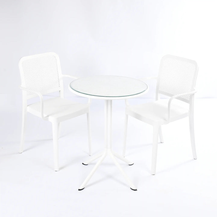 2 Flexi- Armchair + Dot Round Table 60