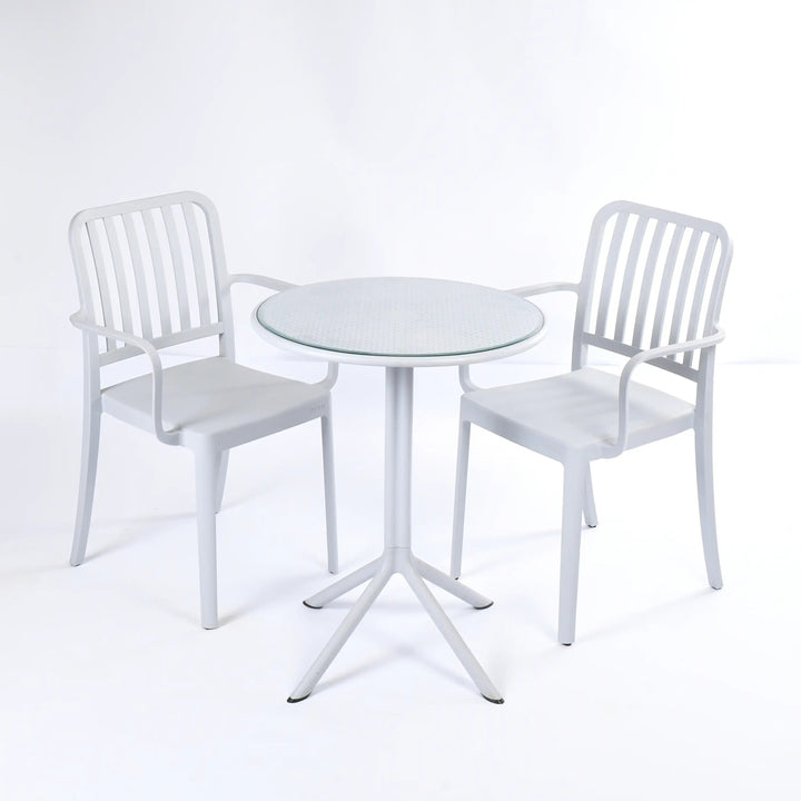 2 Flexi- Armchair + Dot Round Table 60
