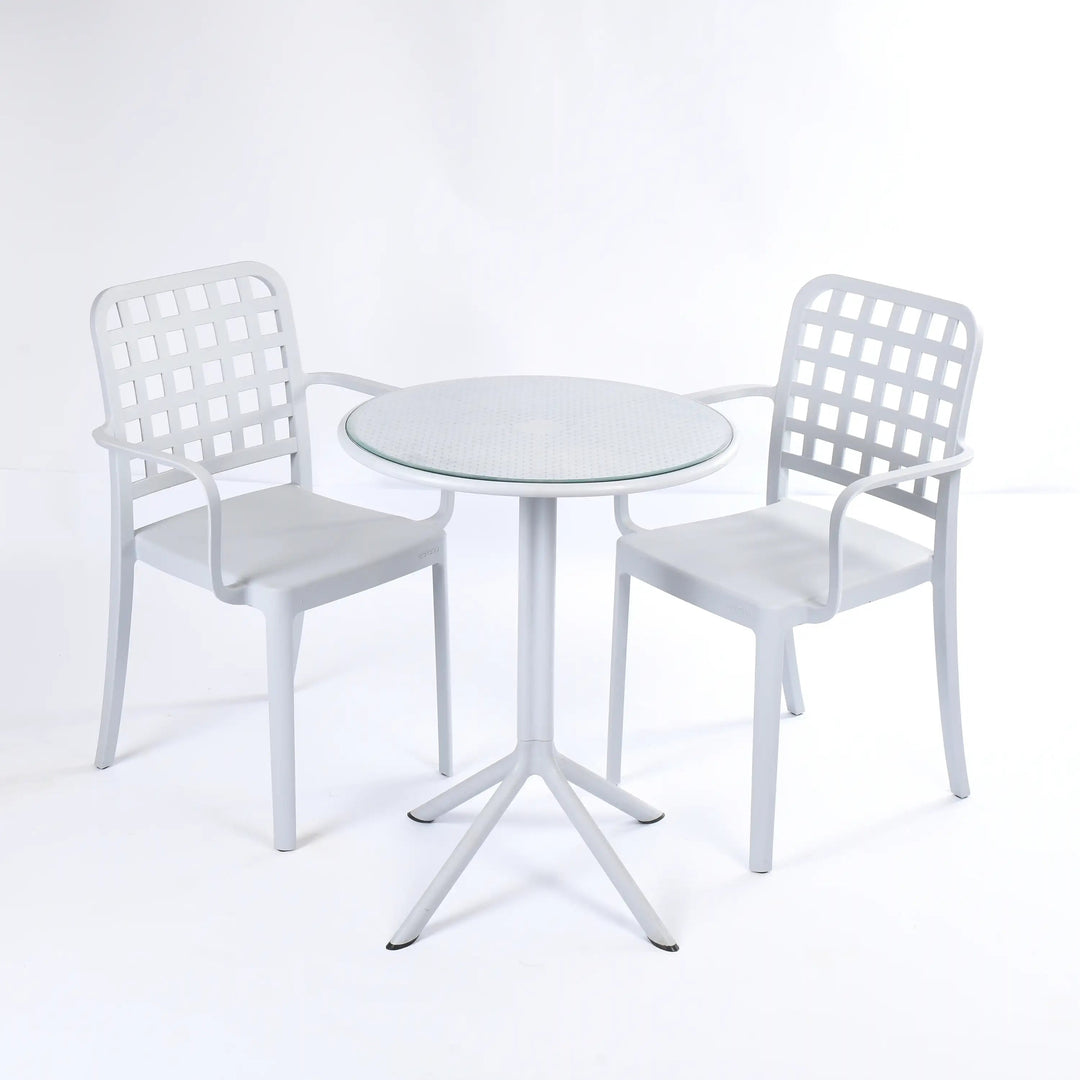 2 Flexi- Armchair + Dot Round Table 60