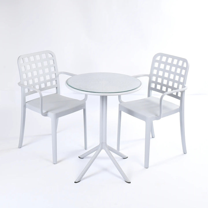 2 Flexi- Armchair + Dot Round Table 60
