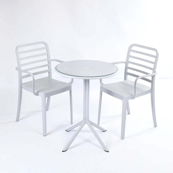 2 Flexi- Armchair + Dot Round Table 60