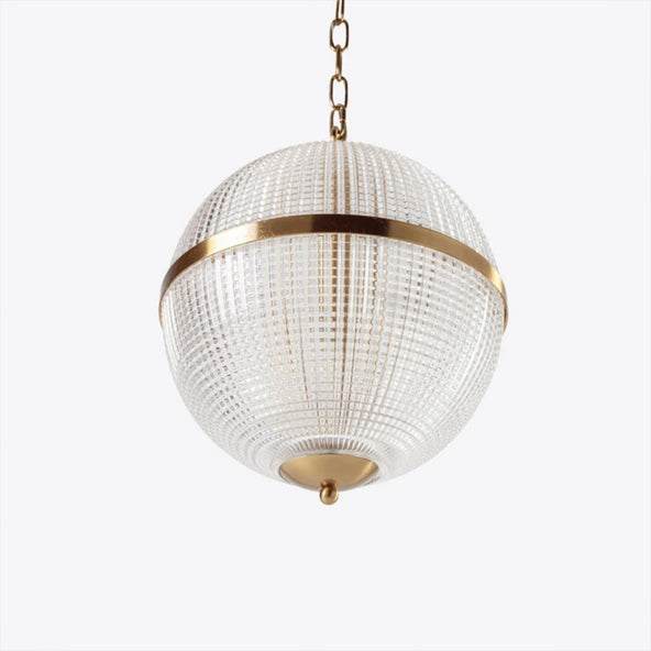 Crystal Globe Pendant Light - Elegant Glass & Brass Interior Light ...