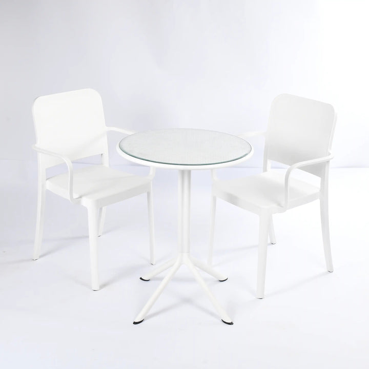 2 Flexi- Armchair + Dot Round Table 60