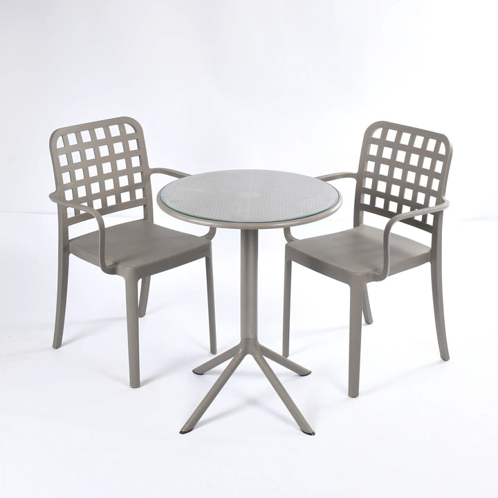 2 Flexi- Armchair + Dot Round Table 60