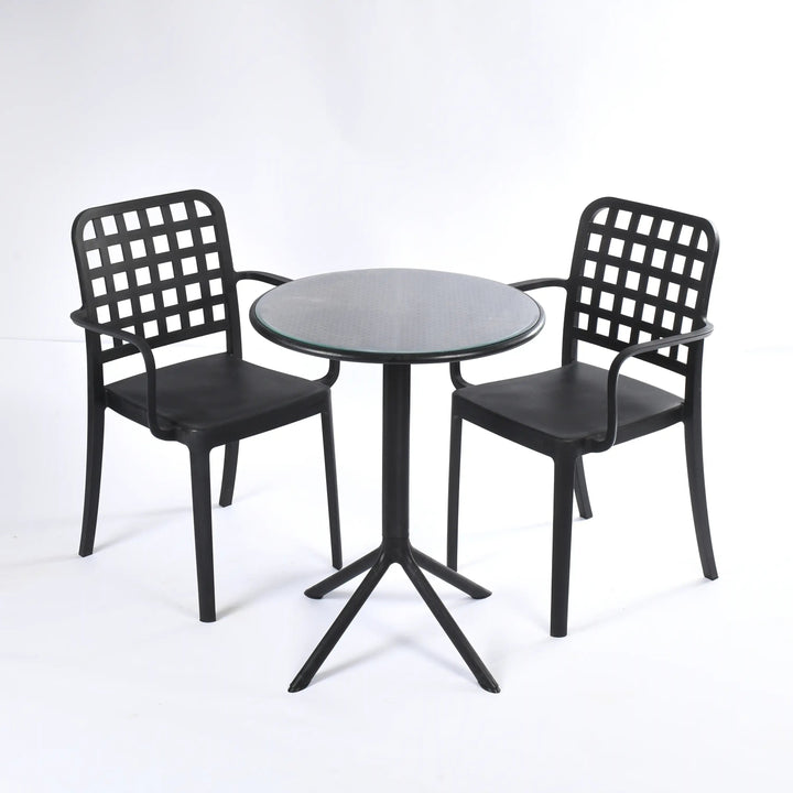 2 Flexi- Armchair + Dot Round Table 60