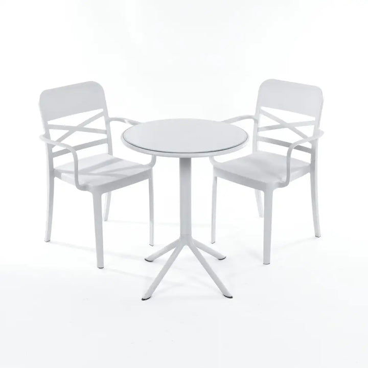 2 Flexi- Armchair + Dot Round Table 60