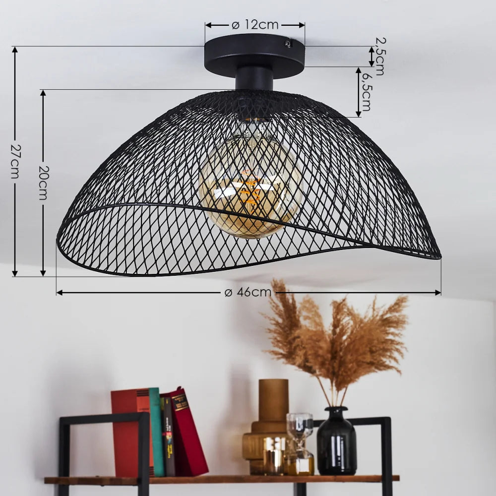 Industrial Wire Mesh Ceiling Light Set