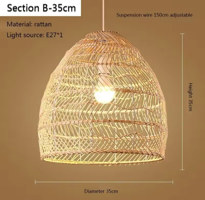 Woven Bamboo Pendant Light