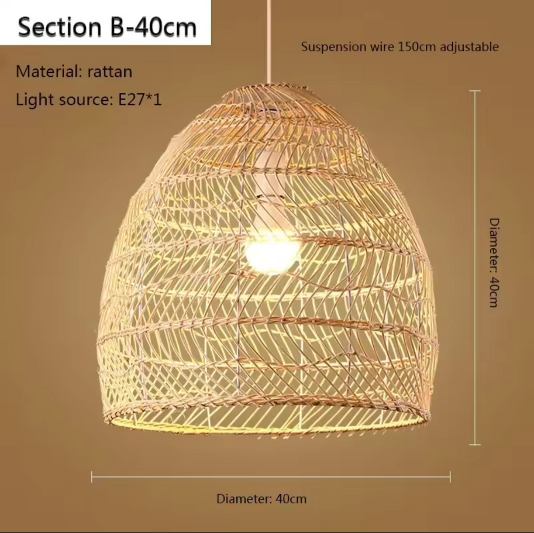 Woven Bamboo Pendant Light