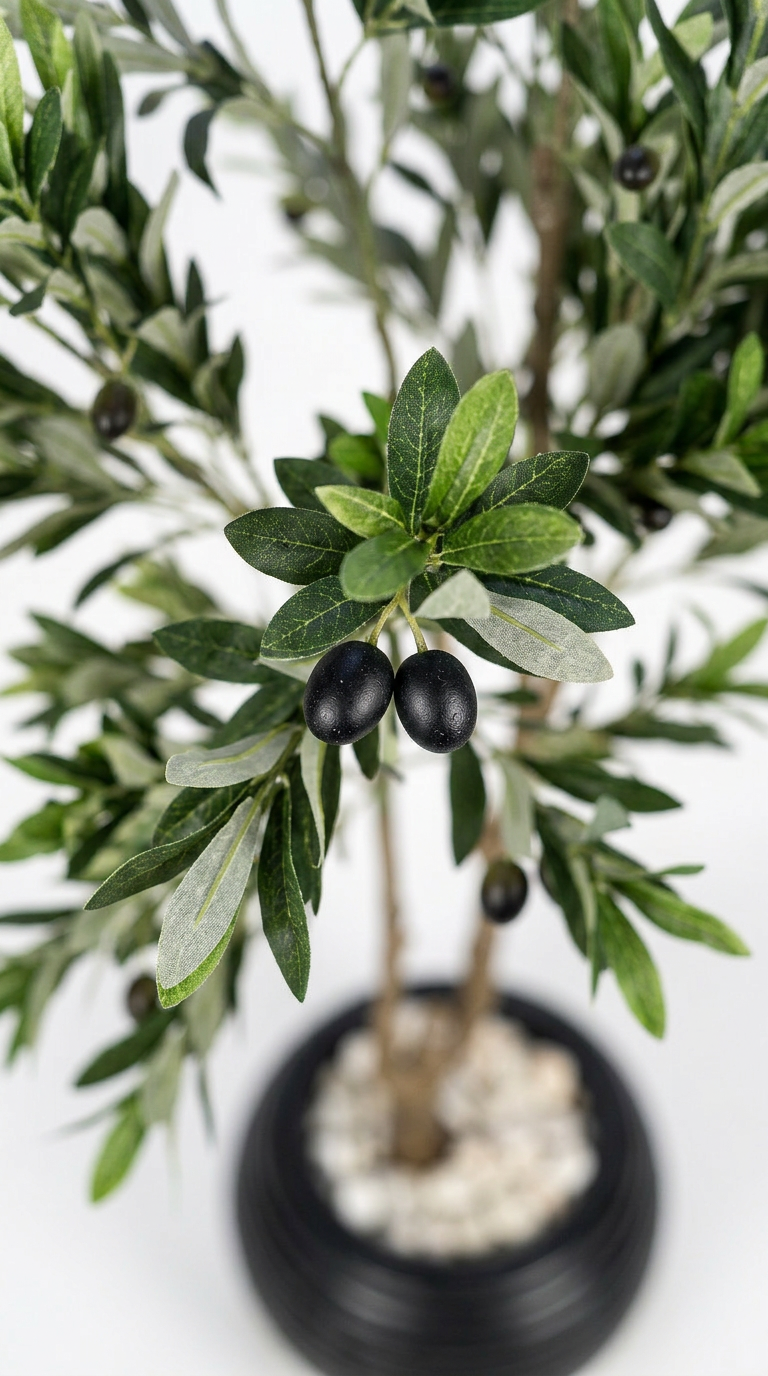 Artificial Olive Tree With Black Pot
