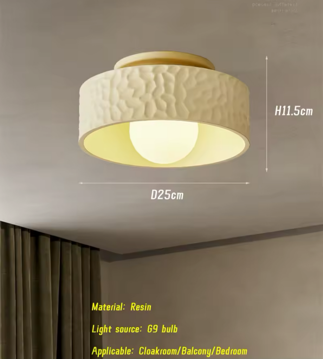 Modern Flush Mount Ceiling Light with Textured Design