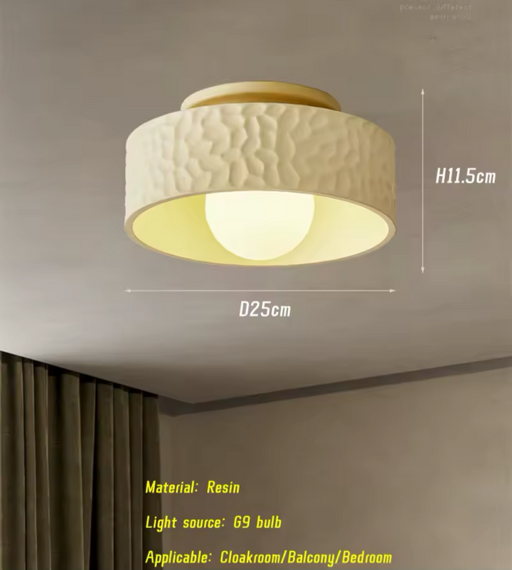 Modern Flush Mount Ceiling Light with Textured Design