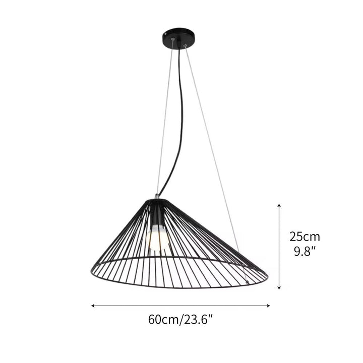Modern Black Or brass Wireframe Pendant Light