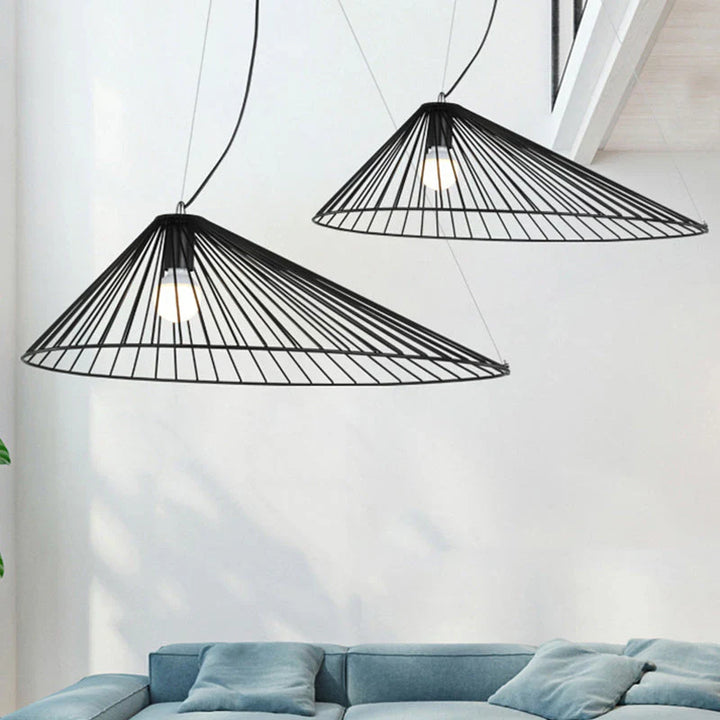 Modern Black Or brass Wireframe Pendant Light