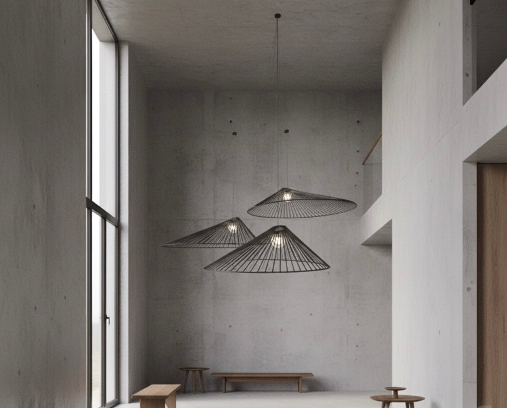 Modern Black Or brass Wireframe Pendant Light