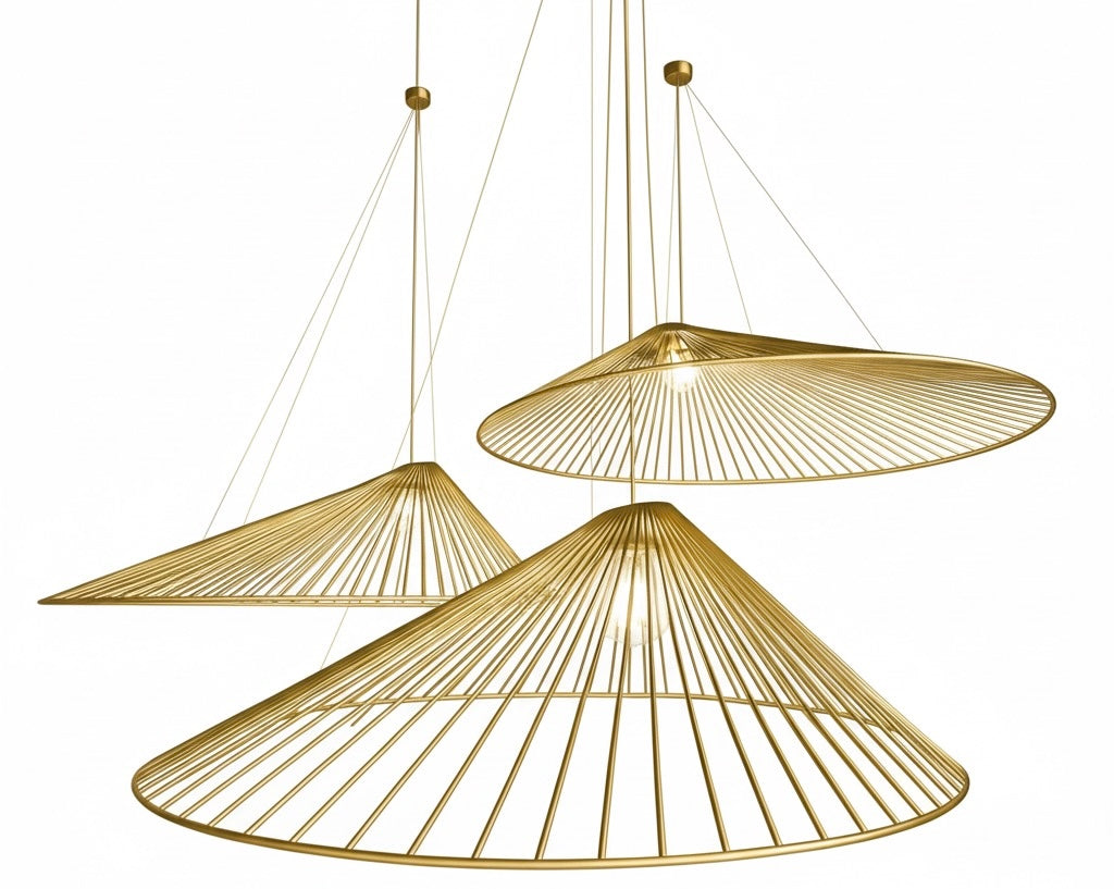 Modern Black Or brass Wireframe Pendant Light