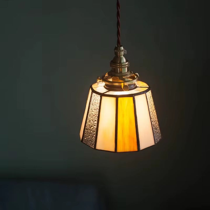 Amber Prism Tiffany Pendant