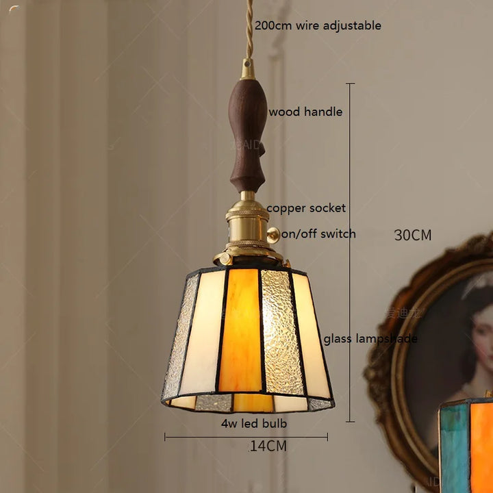 Amber Prism Tiffany Pendant