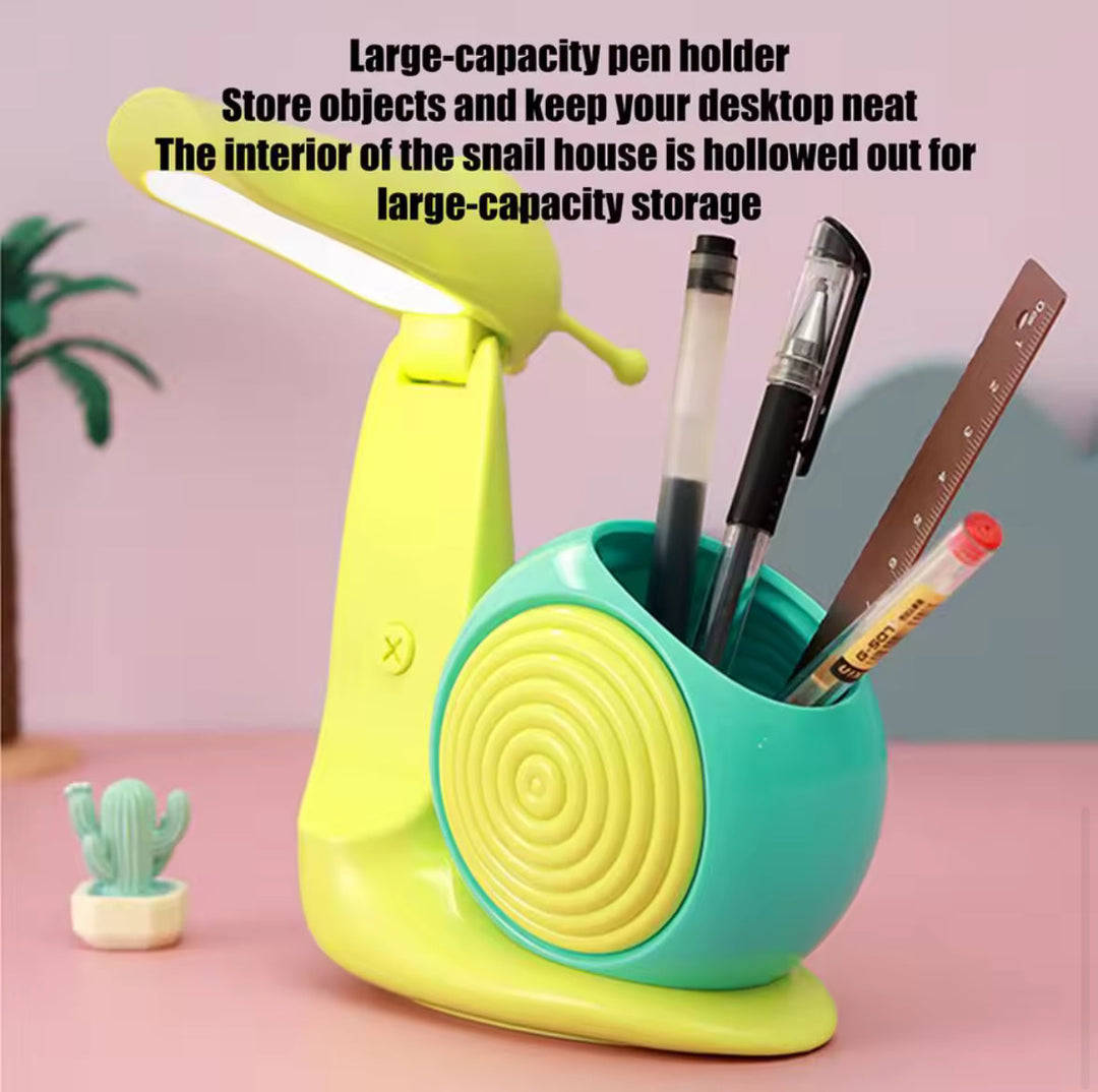 Snail LED rechargeable Table Lamp with Pen Holder