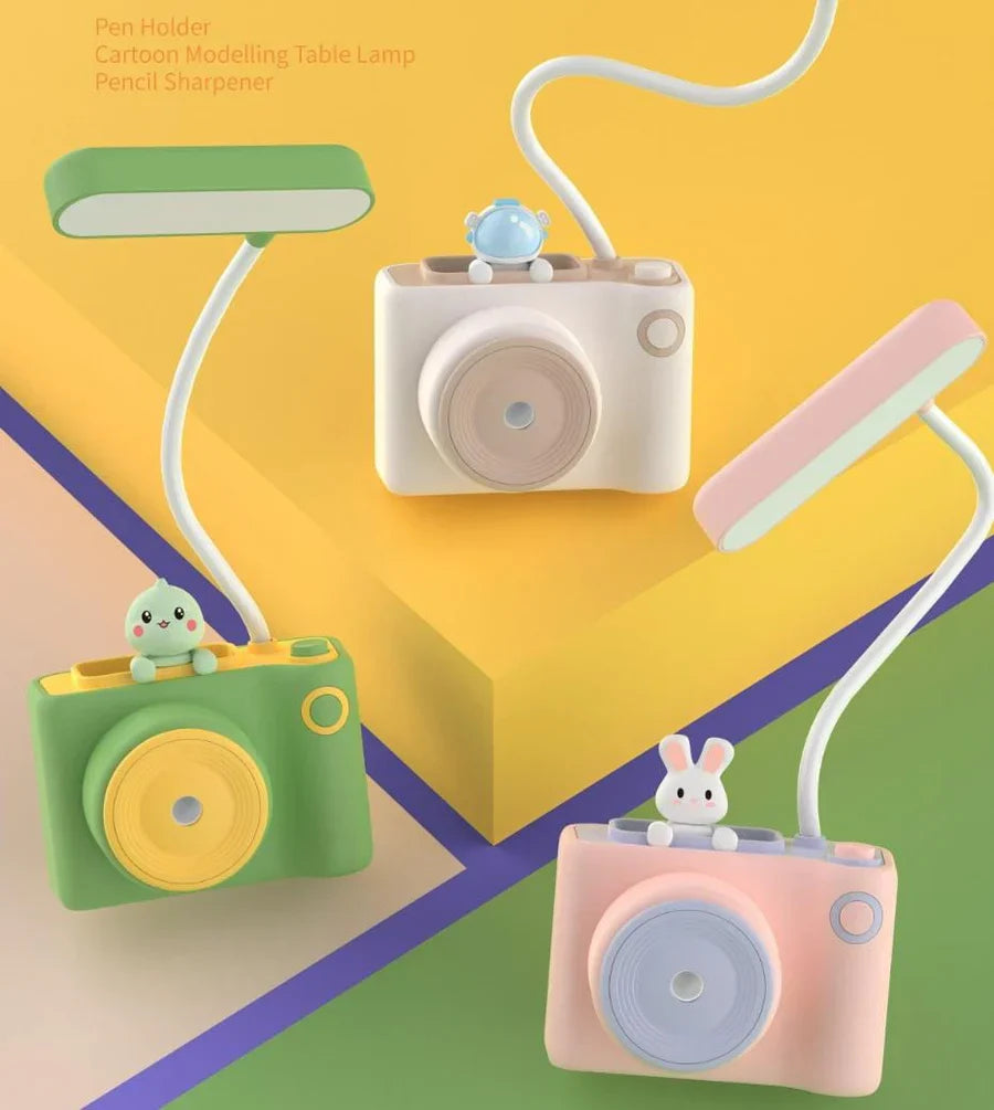 Camera-Themed LED Kids Table Lamp