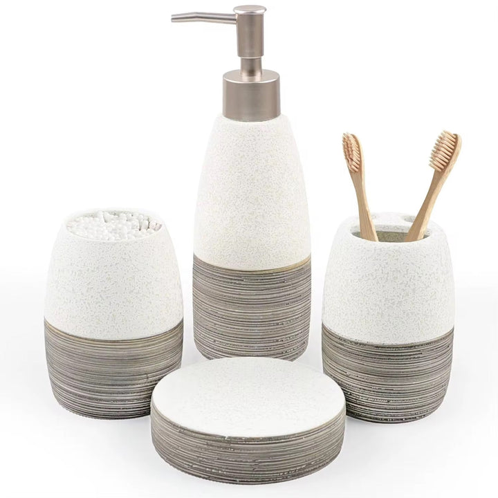 Stone Texture Bathroom Accessory Set