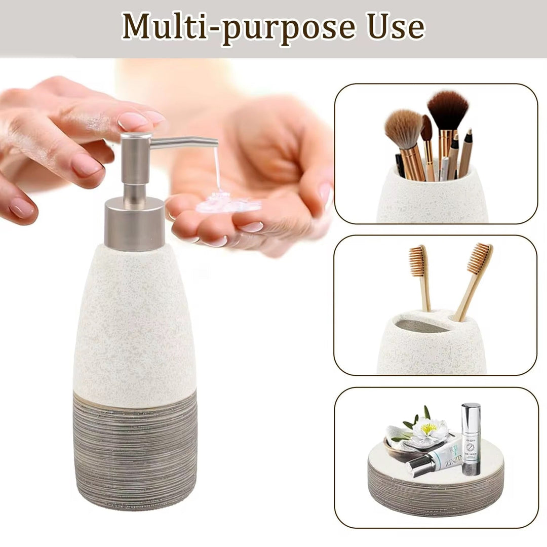 Stone Texture Bathroom Accessory Set