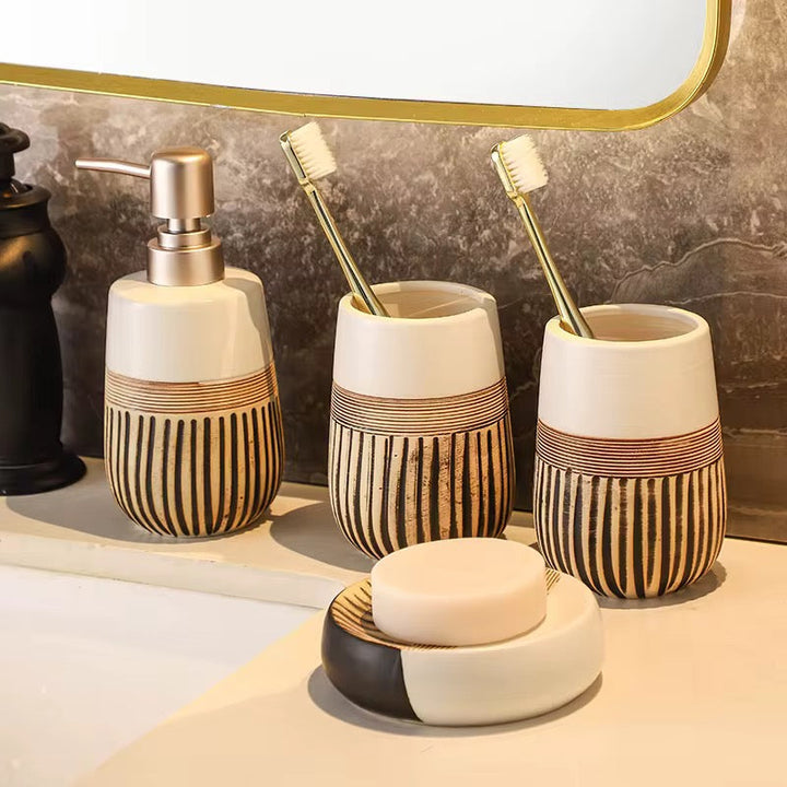 Luxury Bathroom Ceramic Accessory Set