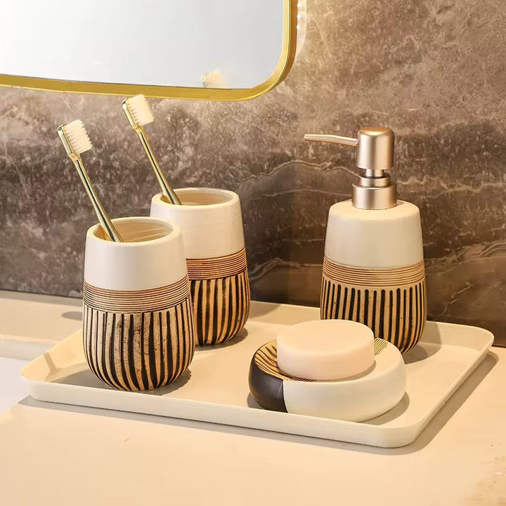 Luxury Bathroom Ceramic Accessory Set