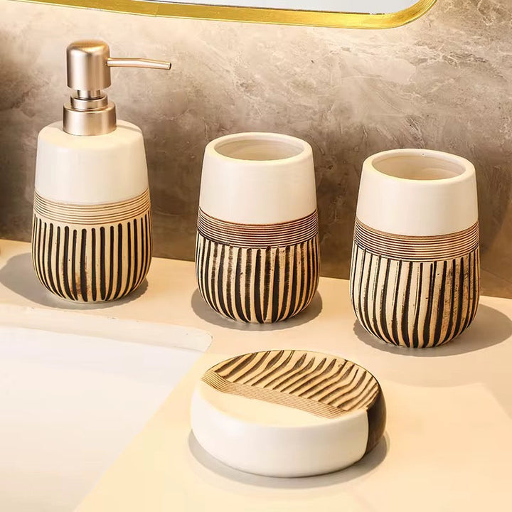 Luxury Bathroom Ceramic Accessory Set