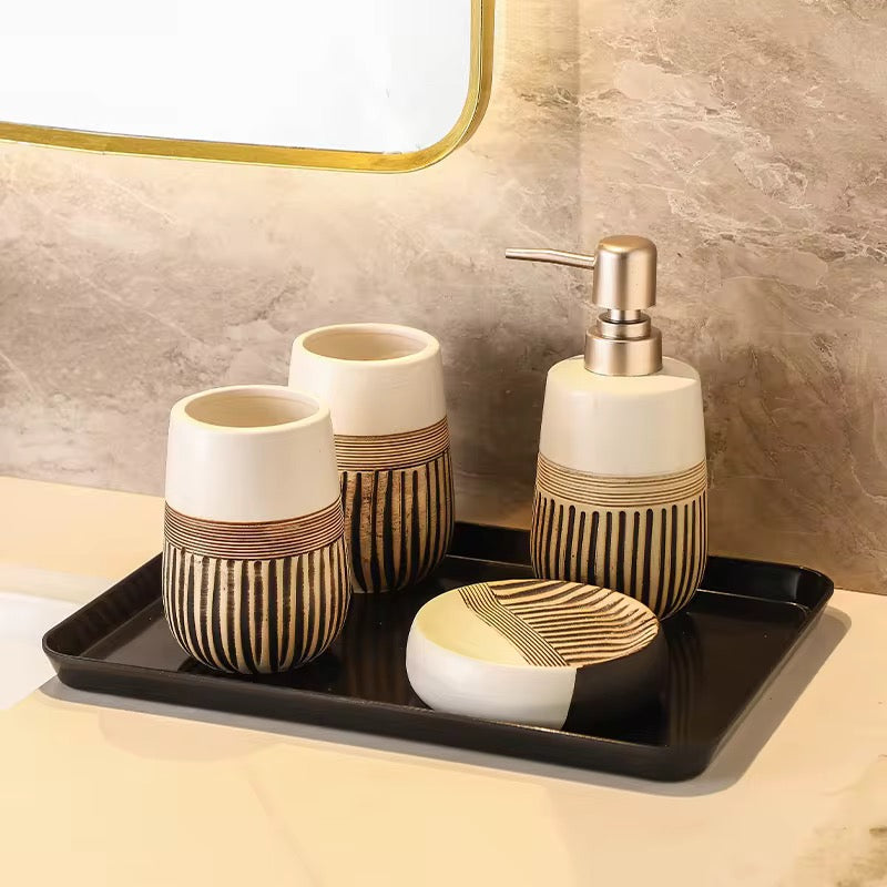 Luxury Bathroom Ceramic Accessory Set