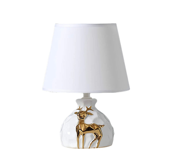 Gold Deer Ceramic Table Lamp