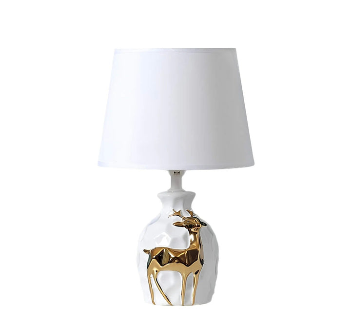 Gold Deer Ceramic Table Lamp
