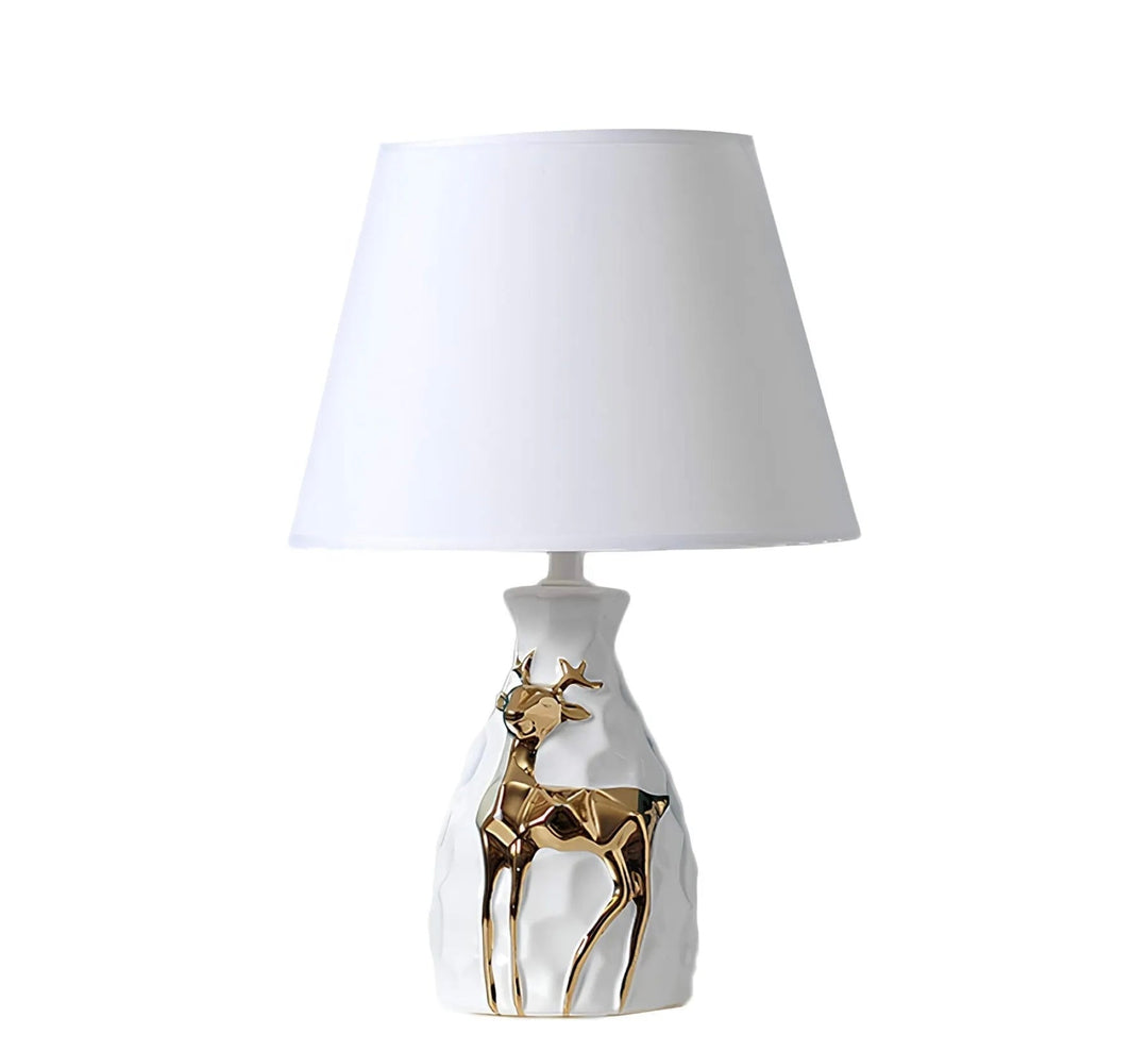 Gold Deer Ceramic Table Lamp