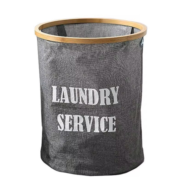 Fabric Laundry Basket with Wood Frame