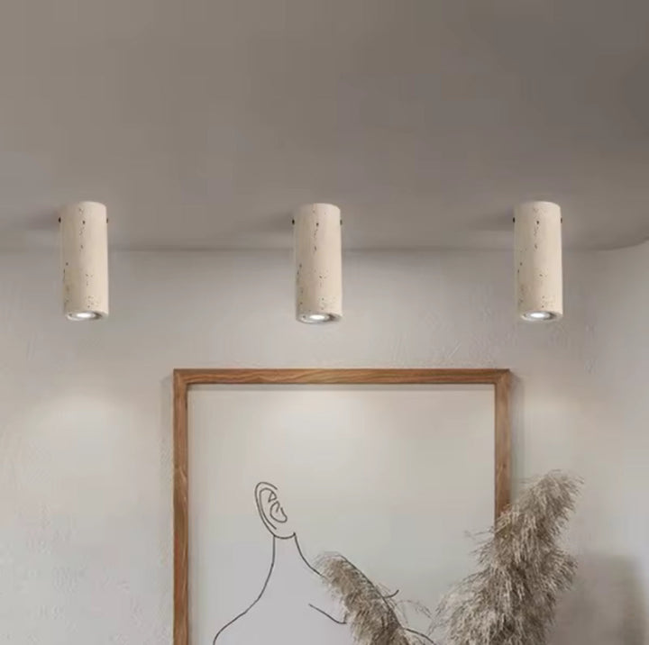 Stone-Textured Ceiling Spotlight