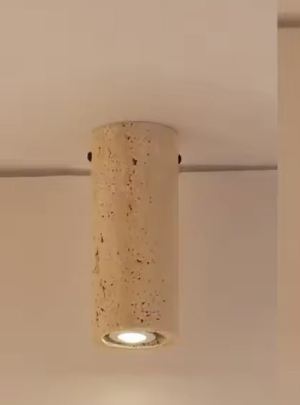 Stone-Textured Ceiling Spotlight