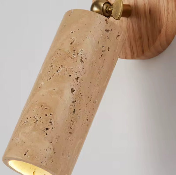 Stone-Textured Adjustable Wall Spotlight