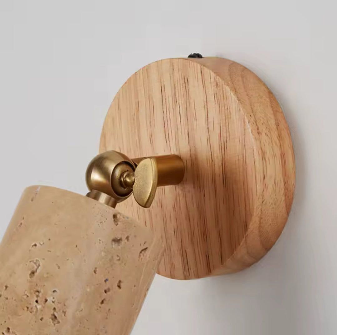 Stone-Textured Adjustable Wall Spotlight