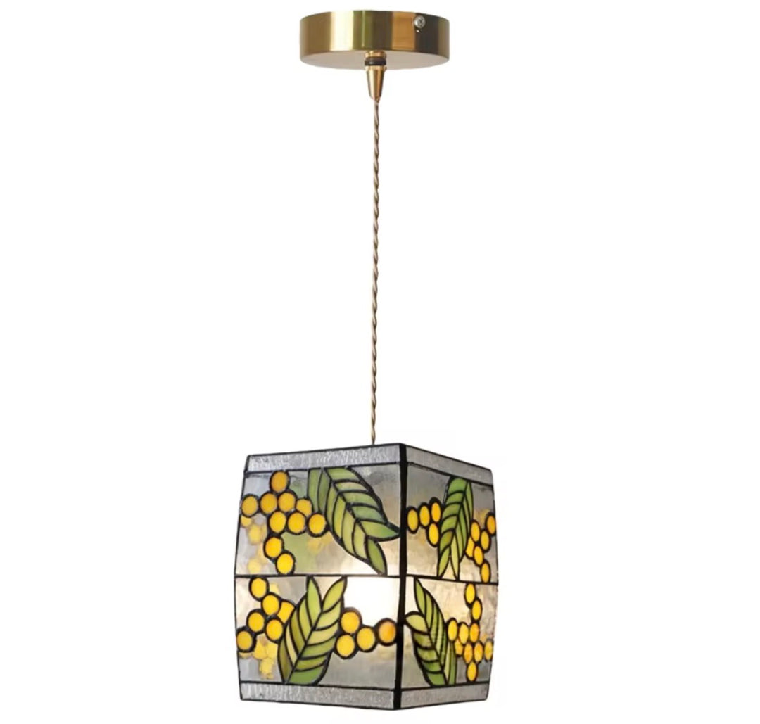 Berry Tiffany Cube Pendant