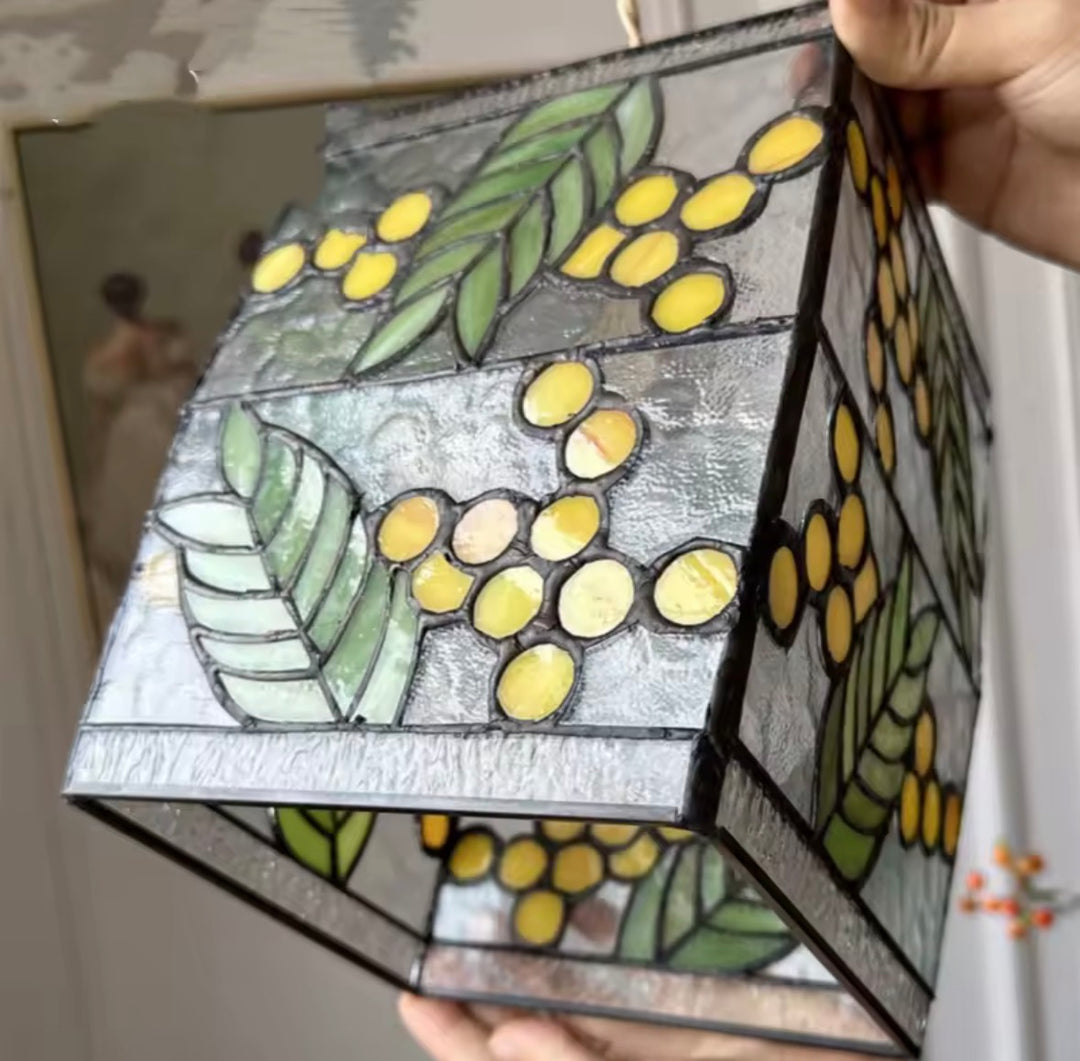 Berry Tiffany Cube Pendant
