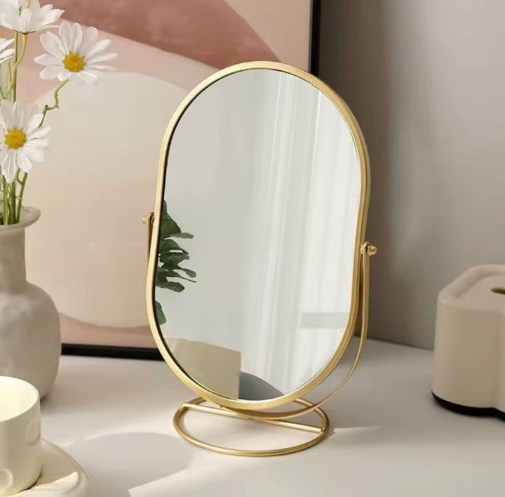 Minimal Oval Vanity Mirror