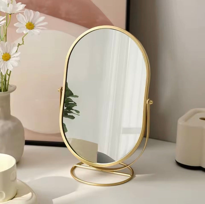 Minimal Oval Vanity Mirror