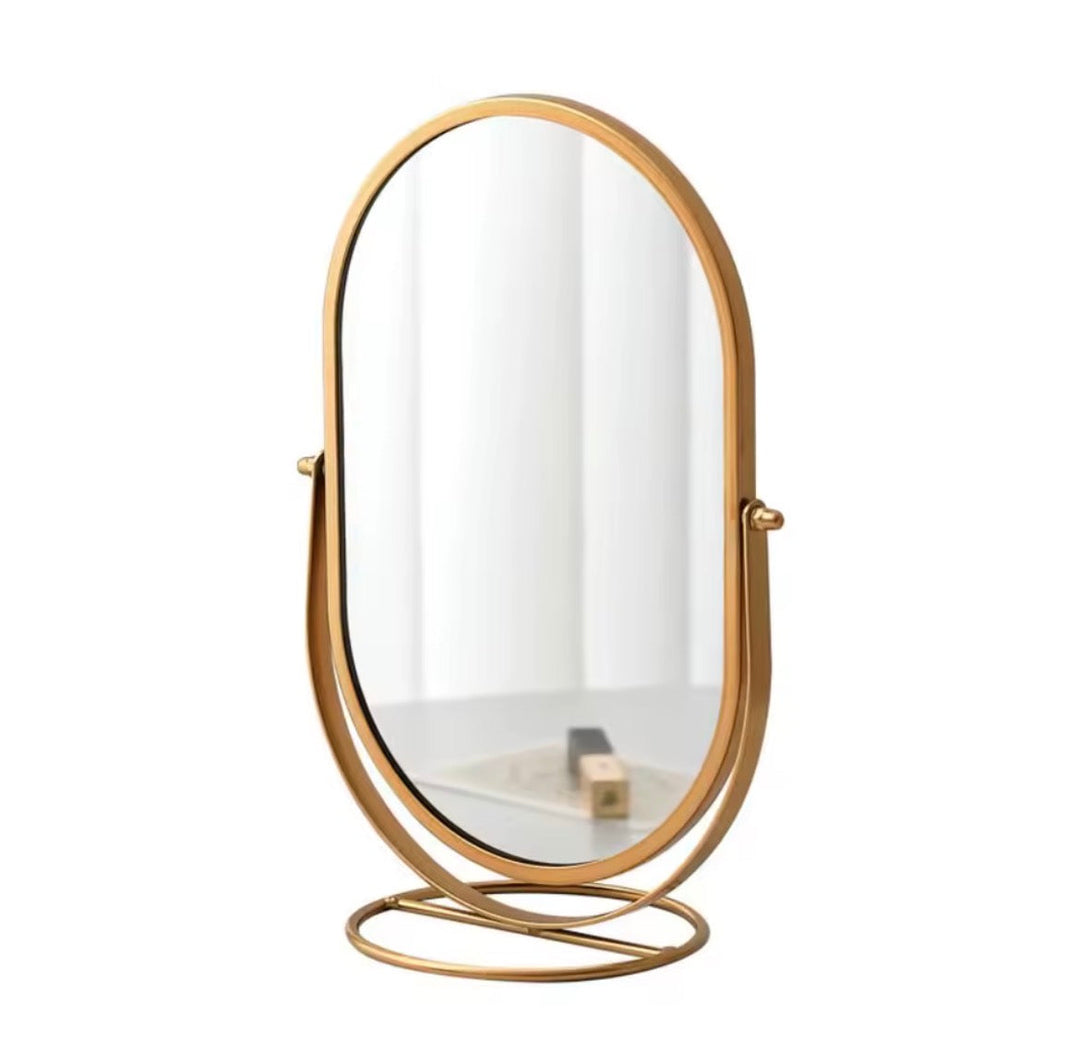 Minimal Oval Vanity Mirror