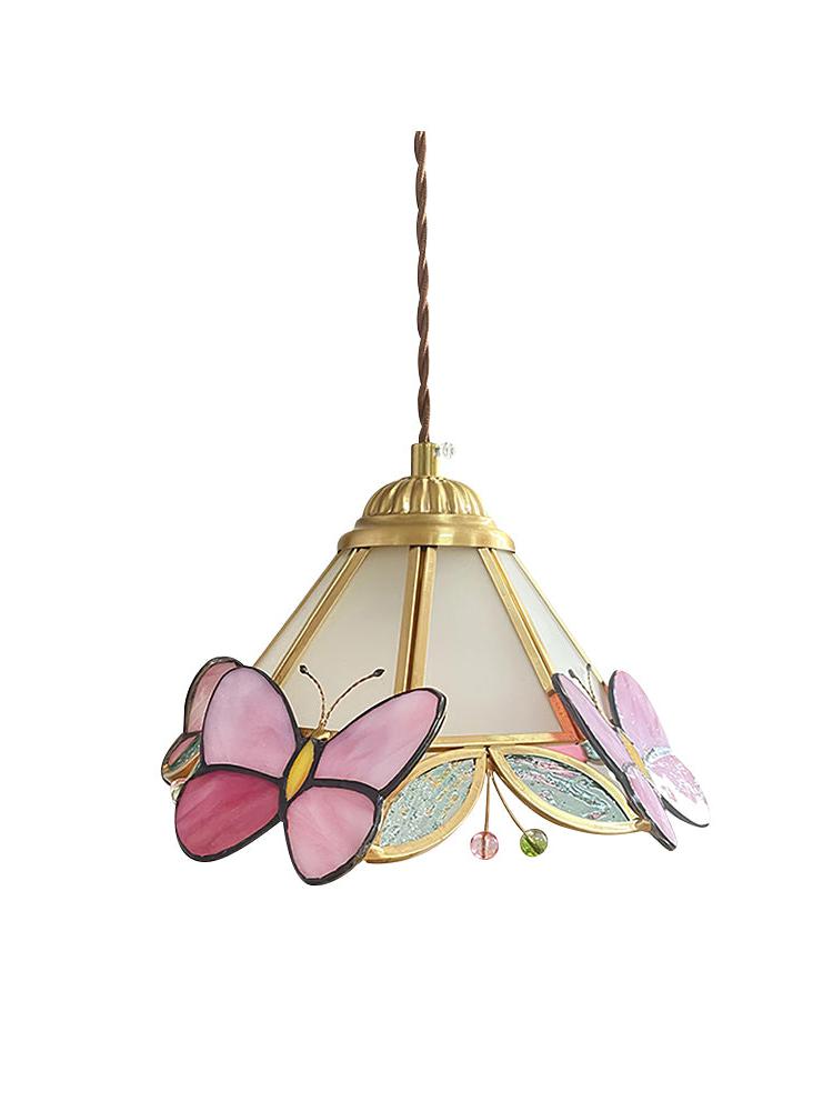 Blush Butterfly Tiffany Pendant