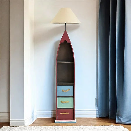 Boat-Shaped Floor Lamp with Storage