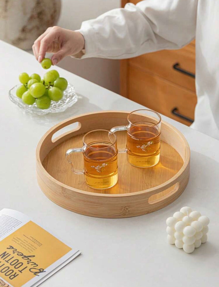 Round Bamboo Serving Tray Set of 3