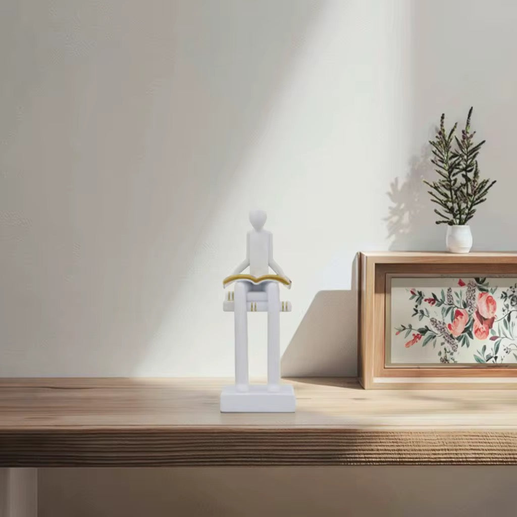 Abstract Reading Figure Sculpture Set