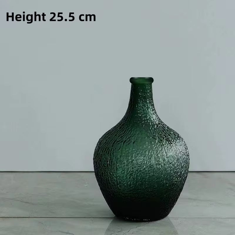 Textured Glass Vase Set