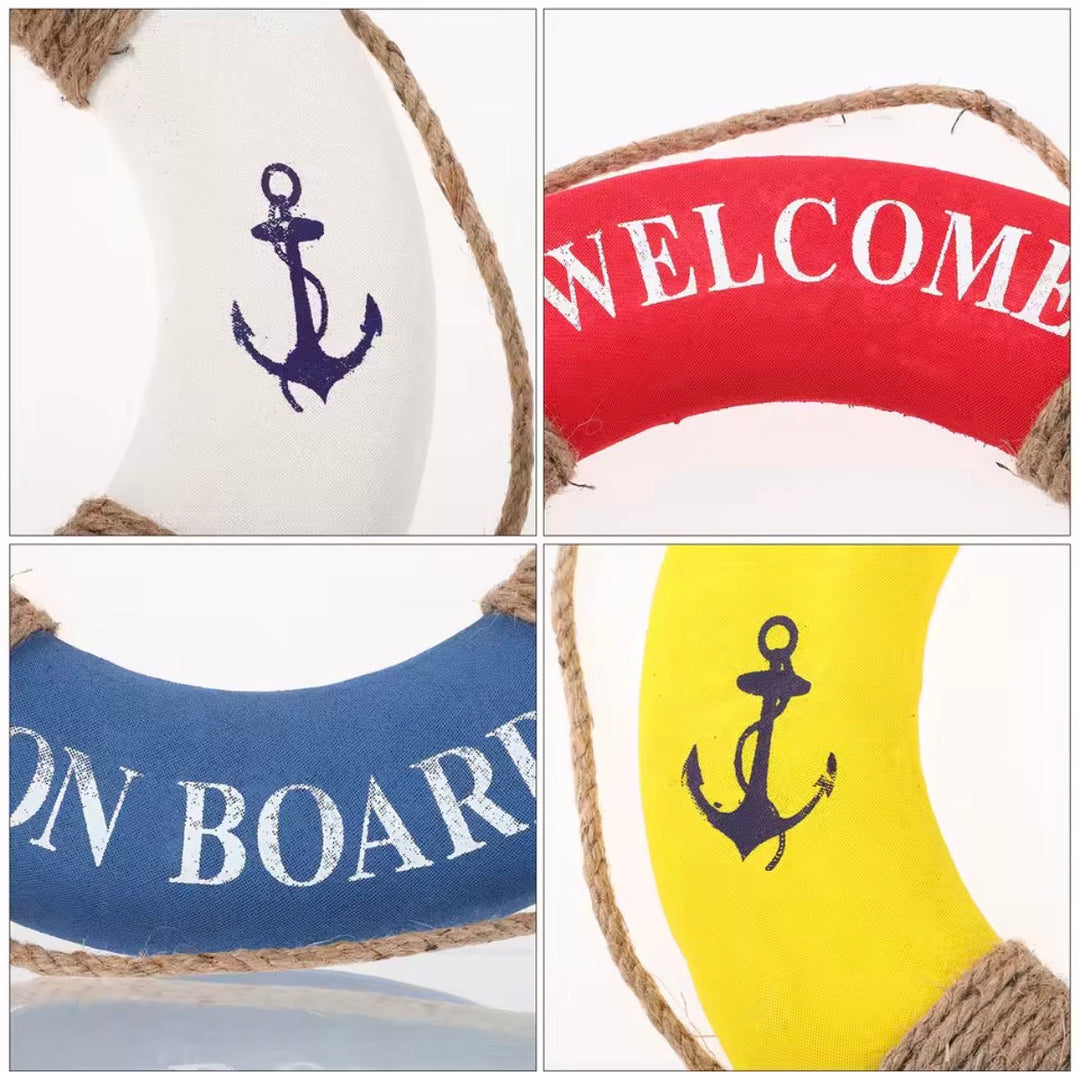 Nautical Welcome Lifebuoy Wall Decor
